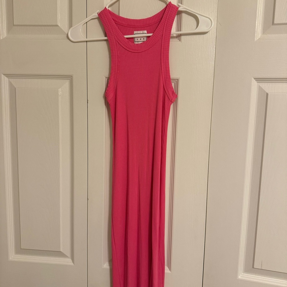ribbed midi tank dress